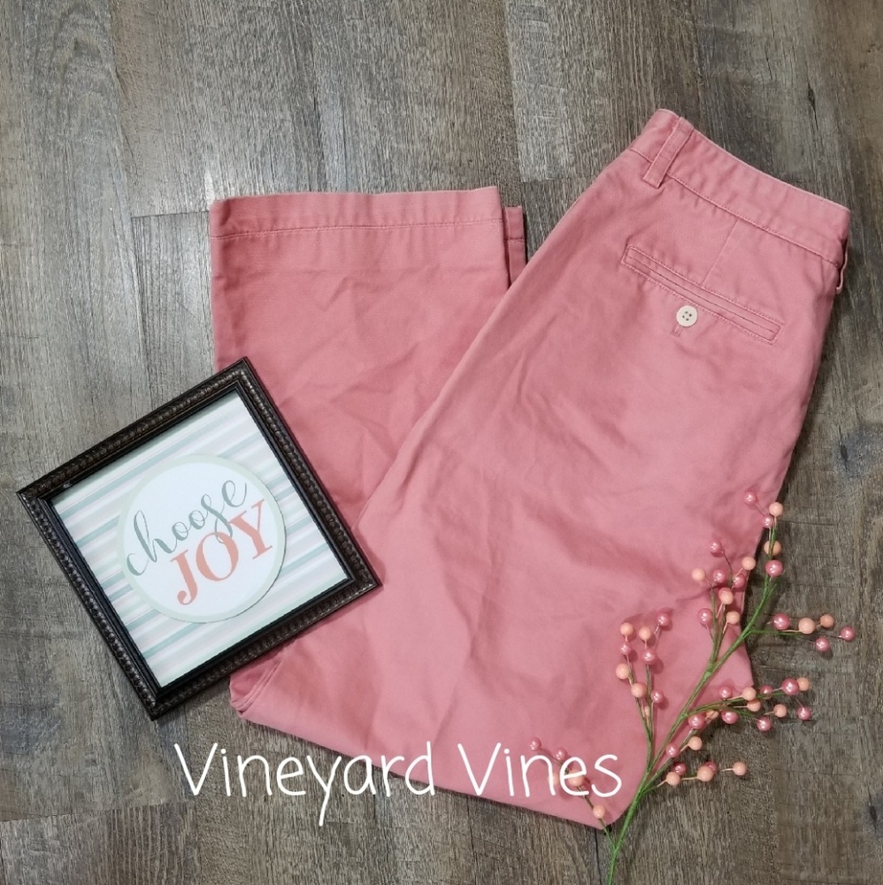 MEN'S VINEYARD VINES COTTON CHINOS SALMON, 34 x 30